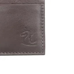 Kara Unisex Brown Solid Leather Card Holder image 2