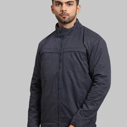 ColorPlus Men Blue Open Front Jacket image 4