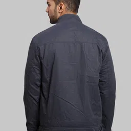ColorPlus Men Blue Open Front Jacket image 3