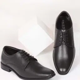 Fausto Men's Black Derby Shoes-picture-26