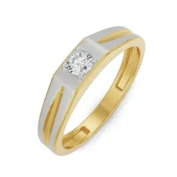 EMORI Yellow Gold Minimalisit Lab Grown Diamond Band for Men-picture-19