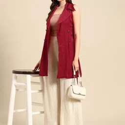 WoowZerz Slim Fit Longline Coat image 4