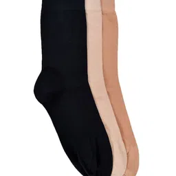 MARC Women Pack of 3 Solid Above Ankle-Length Socks image 1