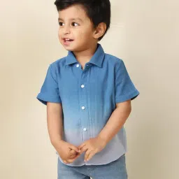 Fabindia Kids Blue Ombre Shirt-picture-10