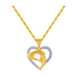 P.C. Chandra Jewellers 14k Yellow Gold American Diamond Pendant-picture-23