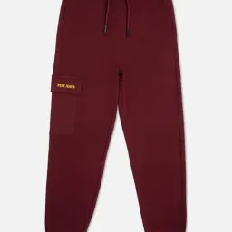 Pepe Jeans Kids Burgundy Solid Joggers-image-30