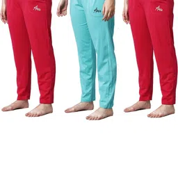 trendy world Pack of 3 Women Cotton Regular Fit Pyjama with Side Pockets-picture-13