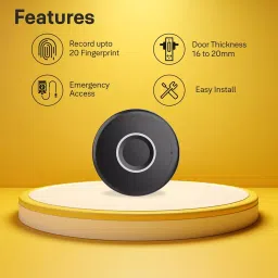 YALE Smart Premium Wardrobe Lock 16-20 mm Door Thickness ABS Back Panel LED Light & Sound Black, YLDRPC-BL image 4