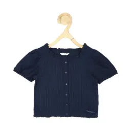 Peter England Kids Navy Self Pattern Top-picture-42