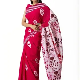 Pinkcity Trade World Pink Pure Cotton Ikat Sarees-picture-10