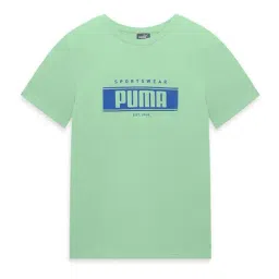 Puma Kids Fizzy Green Cotton Printed T-Shirt-picture-22