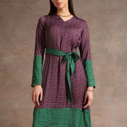 U.S. Polo Assn. Women Printed Fit and Flare Dress-picture-30