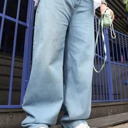 Instafab Plus Men Plus Size Comfort Baggy Fit Mid-Rise Clean Look Stretchable Jeans image 5