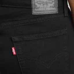 levi's Women's 725 Black Flared Fit Mid Rise Jeans image 5