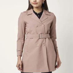 Annabelle by Pantaloons Pink Regular Fit Long Jacket-picture-6