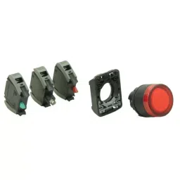 RS PRO Illuminated Push Button Complete Unit 22.5 mm 1NO+1NC, 2398205 image 3