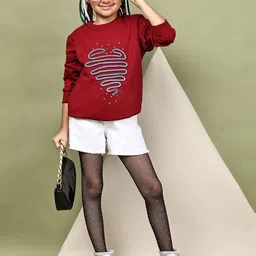Baawri Girls Embroidered Sweatshirt-image-61