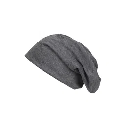 iSWEVEN Grey & Black Printed Cotton Beanie image 4