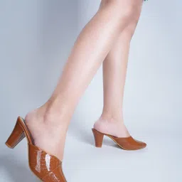 tryme Chunky Heel Bellies Women's Fashion Pointed Pump Shoes for Party and Formal Occasions image 4