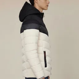 Mast & Harbour Men Hooded Colourblocked Puffer Jacket image 2