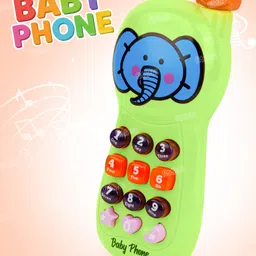 Fiddlerz Musical Toy for Babies Mobile Phone Toy with Lights & Soft Sound Toy for Kids - Green-image-8