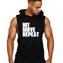 FABSTIEVE Men Typography Printed Hooded Cotton T-shirt-picture-55