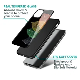 QRIOH Unisex Poco F7 5G Tropical Colorful Leaves Shockproof Real Glass Back Case image 4