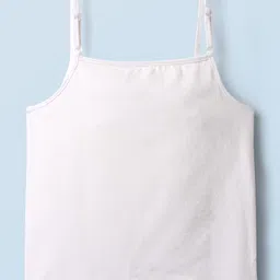 Honeyhap Premium Cotton Elastane Knit Sleeveless Solid & Cheery Printed Slips With Bio Finish Pack of 3 - High Risk Red & Bright White image 5