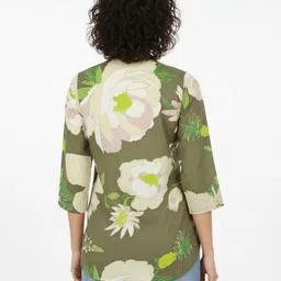 Anouk Rustic Floral Printed Mandarin Collar Straight Kurti image 3