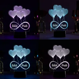 All Hearts Personalized Multicolored LED Lamp image 3