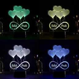 All Hearts Personalized Multicolored LED Lamp image 4