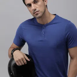 The Roadster Life Co. Henley Neck Pure Cotton T-shirt image 1