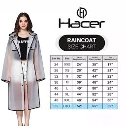 HACER EVA Hooded Type Top Button Closer Transparent & Parrot Green Rainsuit XL for Unisex, EXM1-PG-XL-N image 2