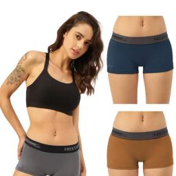 Freecultr Multicolored Plain Boy-Shorts Panties - Pack Of 3-picture-25