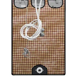 The Furnishing Tree Washing Machine Cover Pin Check Pattern Brown Compatible for Whirlpool 6.5 Kg F image 2