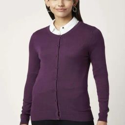 Annabelle by Pantaloons Purle Round Neck Cardigan-picture-45