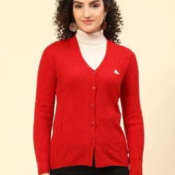 Monte Carlo Red Self Design Cardigan-picture-34