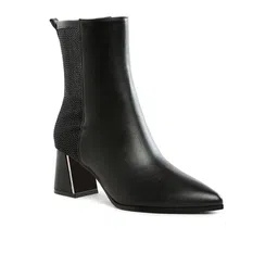 London Rag Women Pointed Toe Block Heeled Chelsea Boots-picture-21