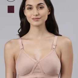 Dollar Missy Beige & Purple Cotton Seamless Bra - Pack Of 2-picture-11
