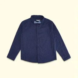 Pantaloons Junior Navy Cotton Printed Full Sleeves Shirt-picture-32