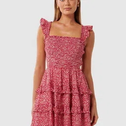 Forever New Odette Women Ethnic Motifs Printed Fit & Flare Pure Cotton Mini Dress-picture-25