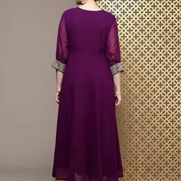 House of Pataudi Embellished A-Line Jashn Midi Party Dress image 5