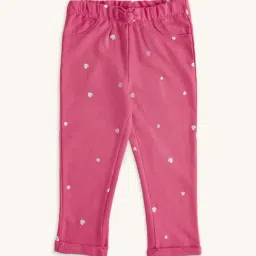 Pantaloons Baby Pink Cotton Printed Pants-picture-17