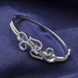 Priyaasi Silver-Plated Stunning Vine Design AD Classic Bracelet for Women-picture-12