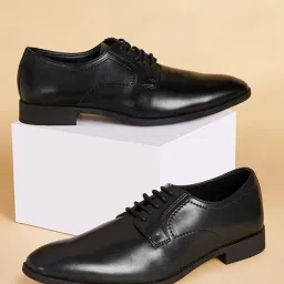 Byford by Pantaloons Men's Black Derby Shoes-image-83
