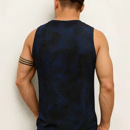 JUMPCUTS Pack Of 2 Printed Round Neck Gym Vests image 4