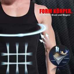 amrio Men's Slimming Body Shaper Vest | Abs Abdomen Slim Stretchable Tummy Tucker image 5