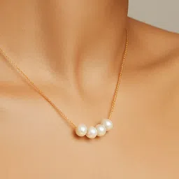 Tipsy closet Gold-Plated Stainless Steel Artificial Stones & Beads Necklace-picture-22