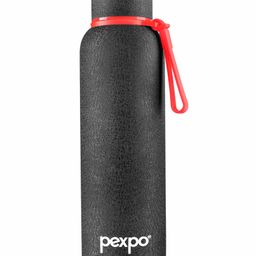 Pexpo Bravo Hot & Cold ISI Certified Flask - 1Yr Warranty| Stainless Steel Water Bottle - 700ml Black Thermoflask | Office| Gym| Travelling| Home| School| Adults & Kids-picture-46