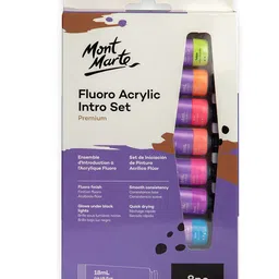 Mont Marte Fluorescent Acrylic Intro Set of 8 x 18ml-image-21